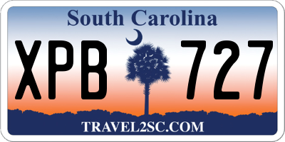 SC license plate XPB727