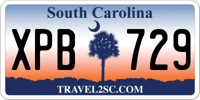 SC license plate XPB729