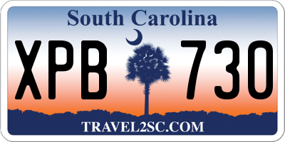 SC license plate XPB730