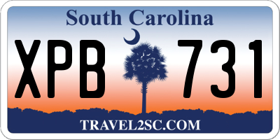 SC license plate XPB731