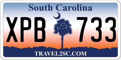 SC license plate XPB733