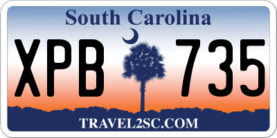 SC license plate XPB735