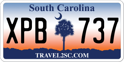 SC license plate XPB737
