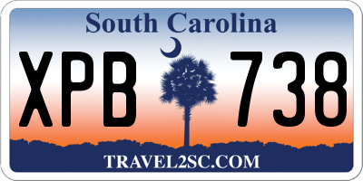 SC license plate XPB738