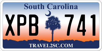 SC license plate XPB741