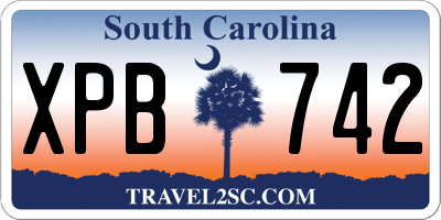 SC license plate XPB742