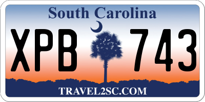 SC license plate XPB743