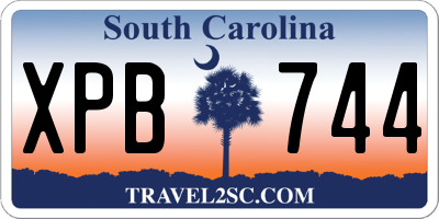 SC license plate XPB744