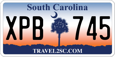 SC license plate XPB745