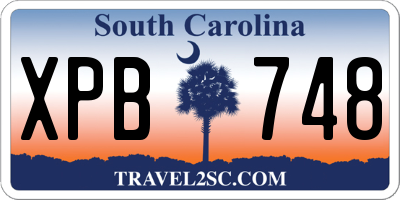 SC license plate XPB748