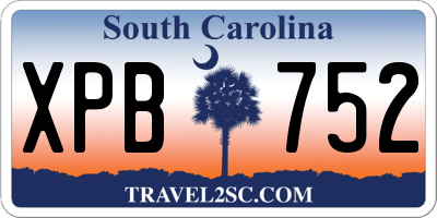 SC license plate XPB752