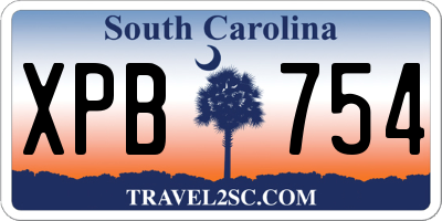 SC license plate XPB754