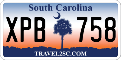 SC license plate XPB758