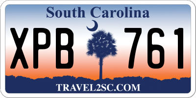 SC license plate XPB761