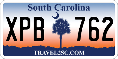 SC license plate XPB762