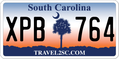 SC license plate XPB764