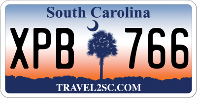 SC license plate XPB766