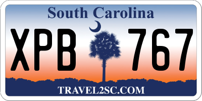 SC license plate XPB767