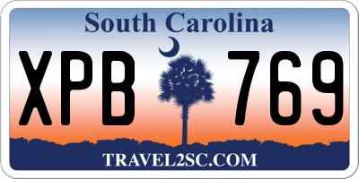 SC license plate XPB769