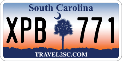 SC license plate XPB771