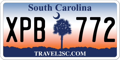 SC license plate XPB772