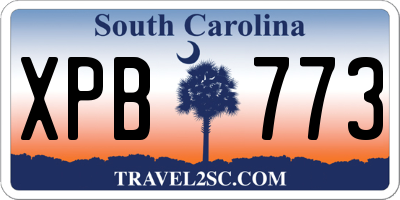 SC license plate XPB773