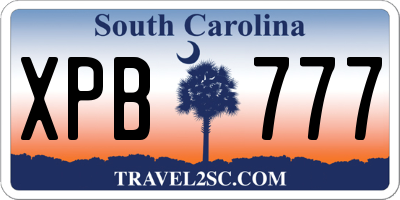 SC license plate XPB777