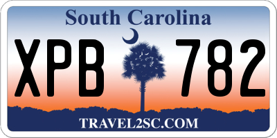 SC license plate XPB782