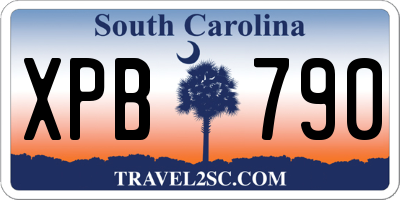 SC license plate XPB790