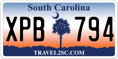SC license plate XPB794