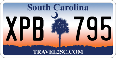 SC license plate XPB795