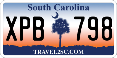 SC license plate XPB798