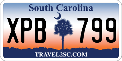 SC license plate XPB799