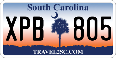 SC license plate XPB805