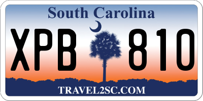 SC license plate XPB810