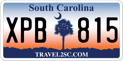 SC license plate XPB815
