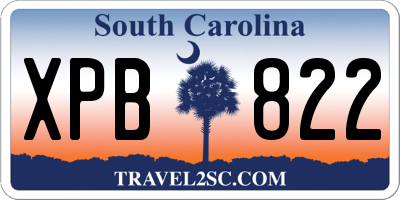 SC license plate XPB822
