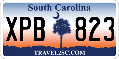 SC license plate XPB823