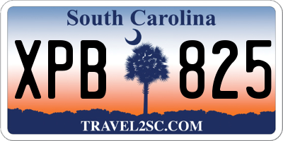 SC license plate XPB825