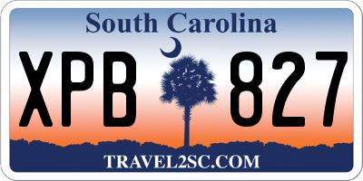 SC license plate XPB827