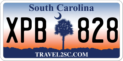 SC license plate XPB828