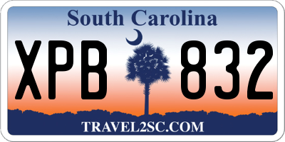 SC license plate XPB832