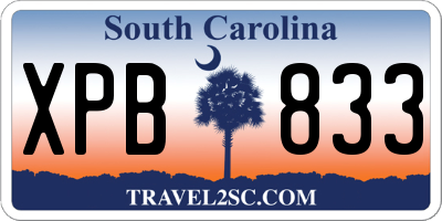 SC license plate XPB833