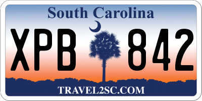 SC license plate XPB842