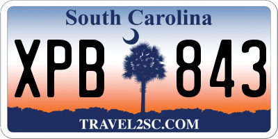 SC license plate XPB843