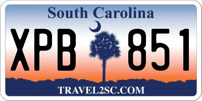 SC license plate XPB851