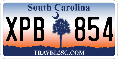 SC license plate XPB854