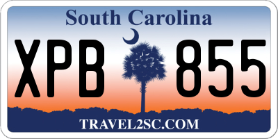 SC license plate XPB855