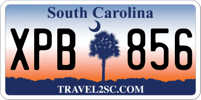 SC license plate XPB856