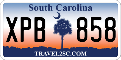 SC license plate XPB858